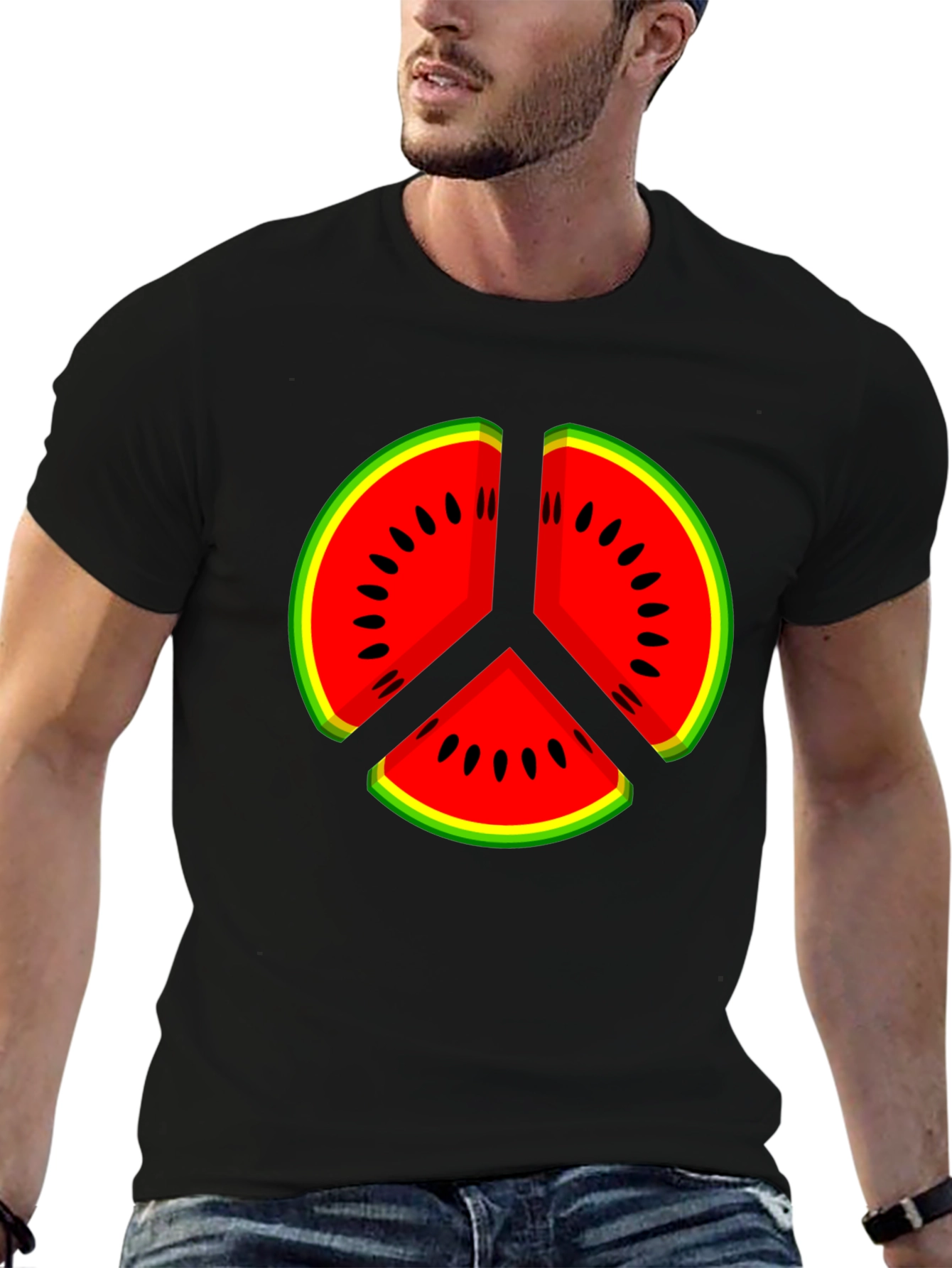 Watermelon Peace Sign Graphic Tee