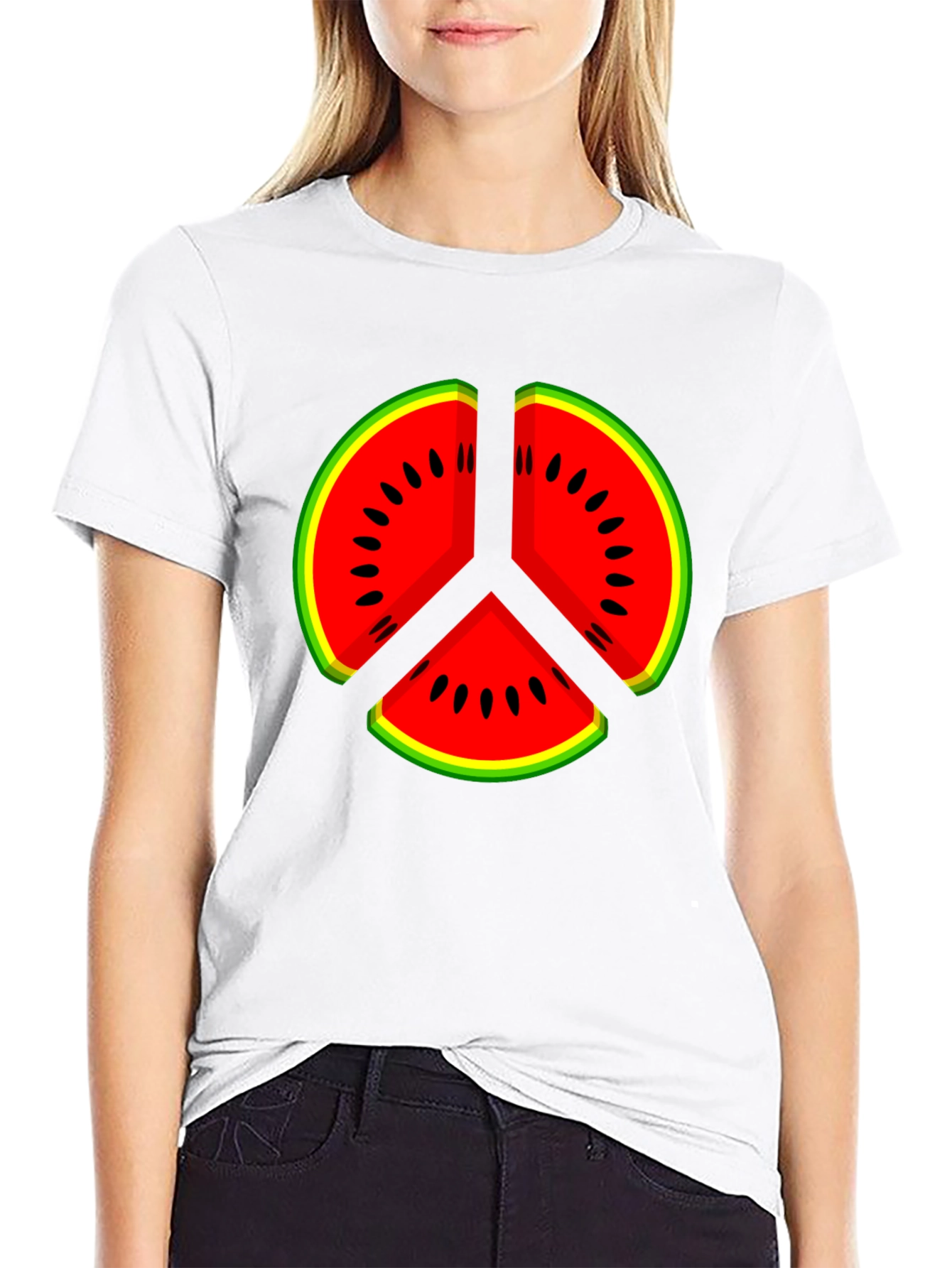 Watermelon Peace Sign Graphic Tee