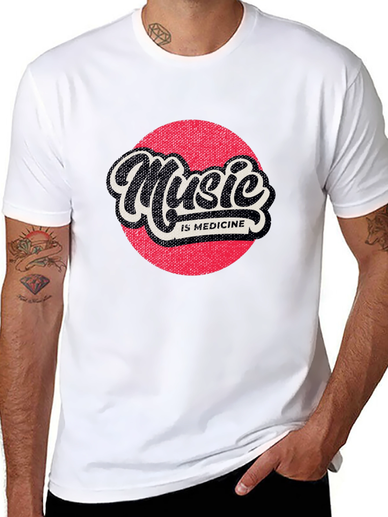 Music is Medicine Graphic Tee - Black