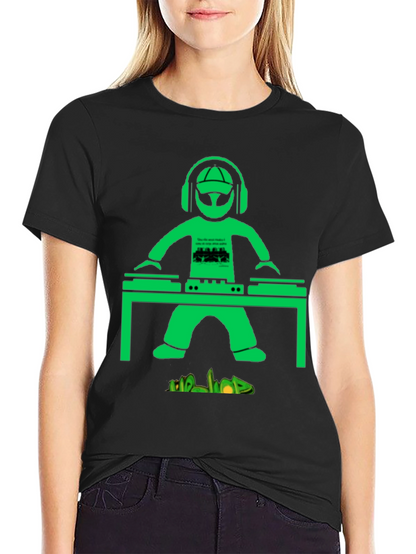 DJ Graphic T-Shirt - Green Graphic on Black