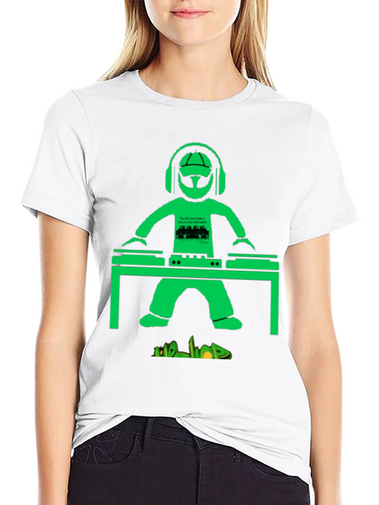 DJ Graphic T-Shirt - Green Graphic on Black