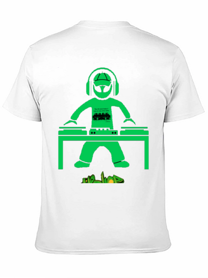 DJ Graphic T-Shirt - Green Graphic on Black
