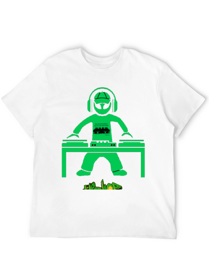 DJ Graphic T-Shirt - Green Graphic on Black