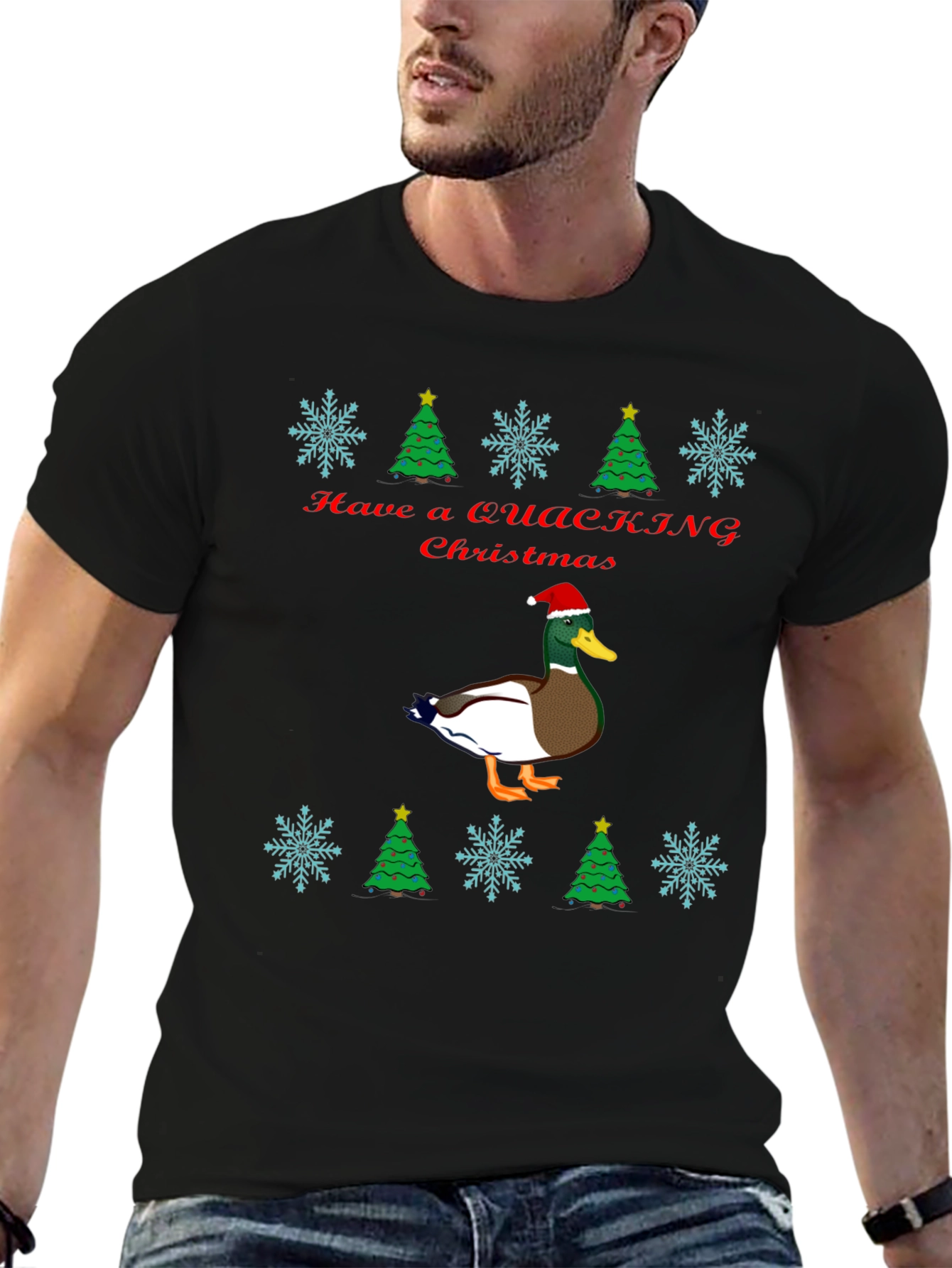 Quacking Christmas T-Shirt - Holiday Duck Tee