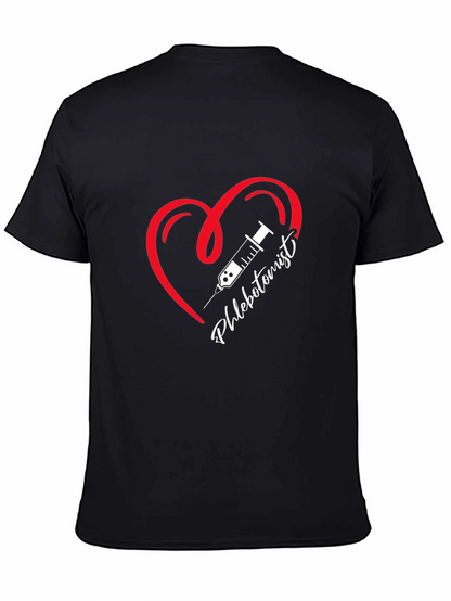Phlebotomist Heart T-Shirt - Medical Professional Tee