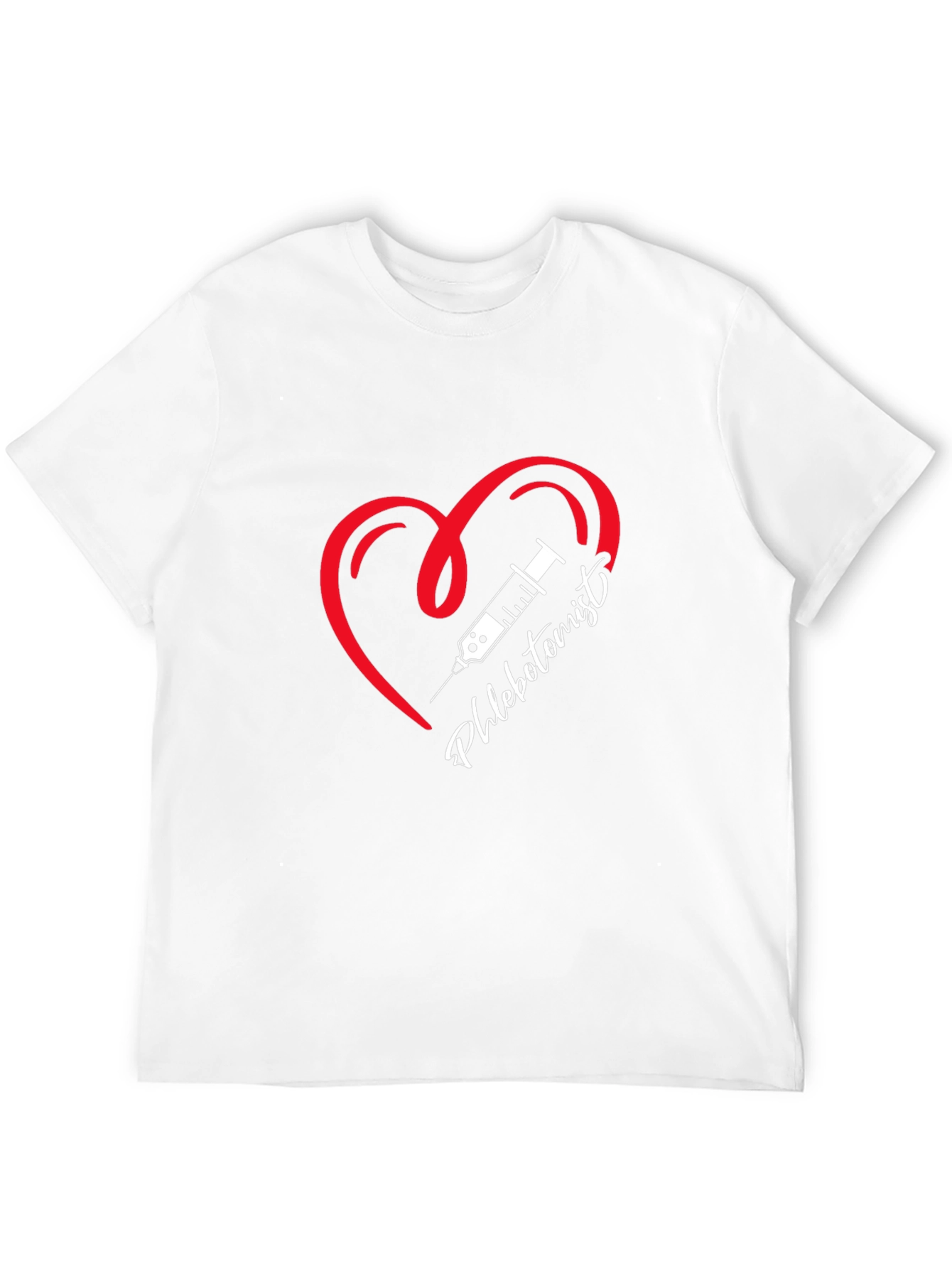 Phlebotomist Heart T-Shirt - Medical Professional Tee