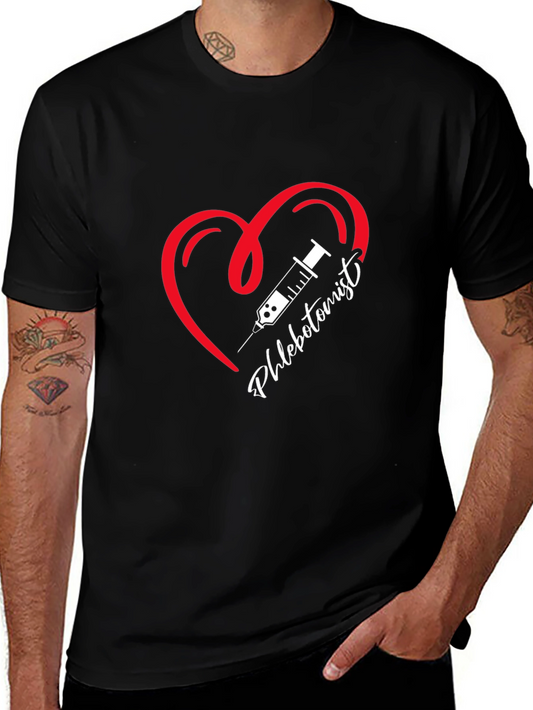 Phlebotomist Heart T-Shirt - Medical Professional Tee
