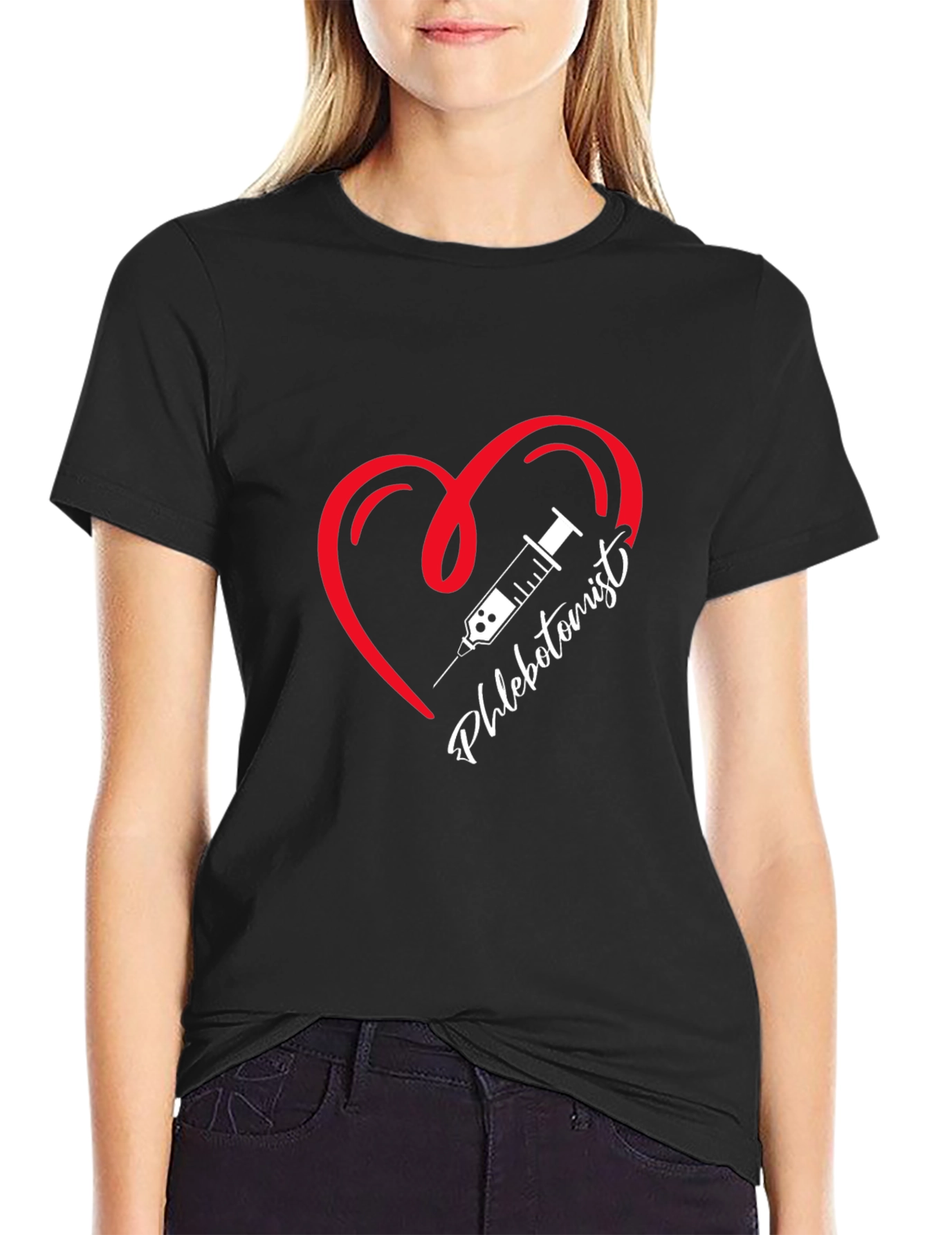 Phlebotomist Heart T-Shirt - Medical Professional Tee