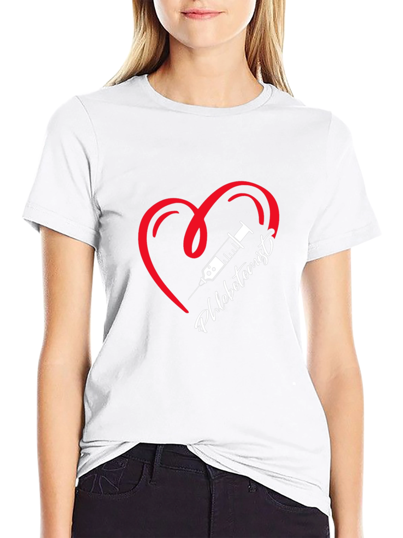 Phlebotomist Heart T-Shirt - Medical Professional Tee