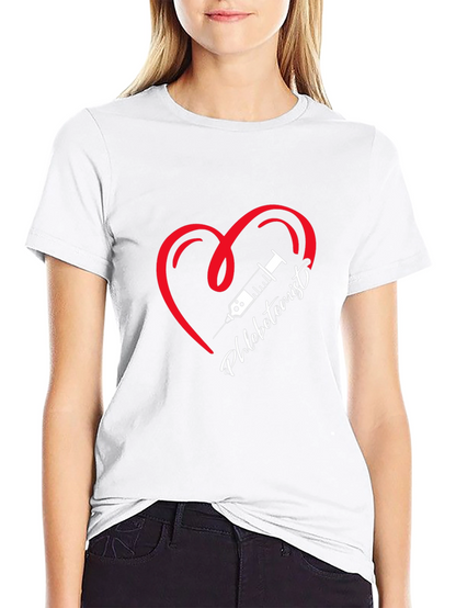 Phlebotomist Heart T-Shirt - Medical Professional Tee