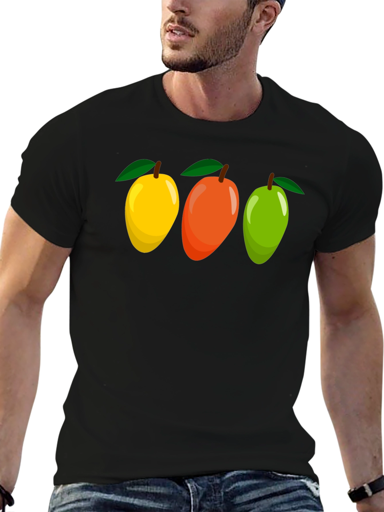 Mango Trio Graphic Tee - Fruit Lovers T-Shirt