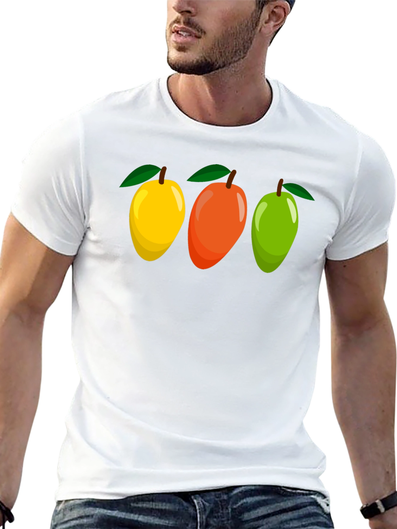 Mango Trio Graphic Tee - Fruit Lovers T-Shirt