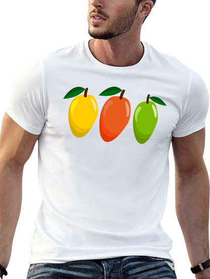 Mango Trio Graphic Tee - Fruit Lovers T-Shirt