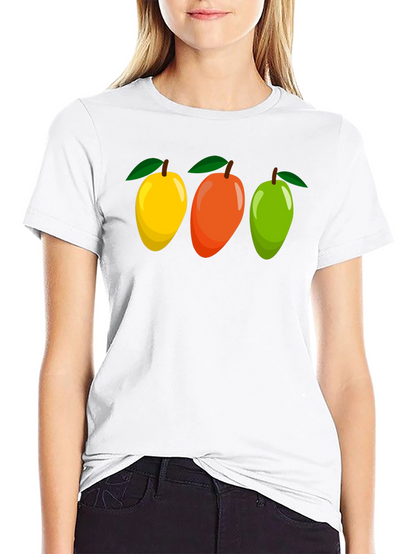 Mango Trio Graphic Tee - Fruit Lovers T-Shirt
