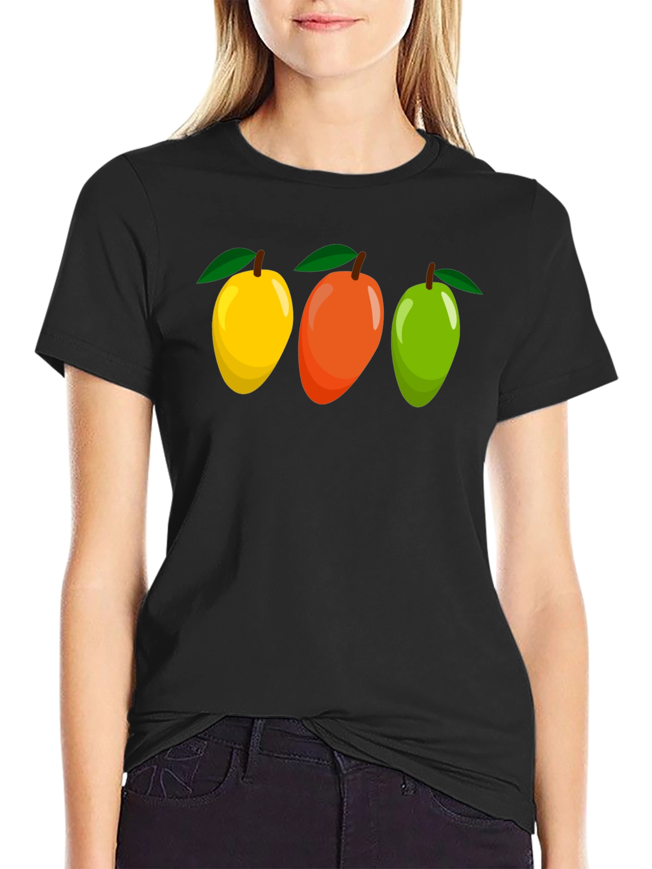 Mango Trio Graphic Tee - Fruit Lovers T-Shirt