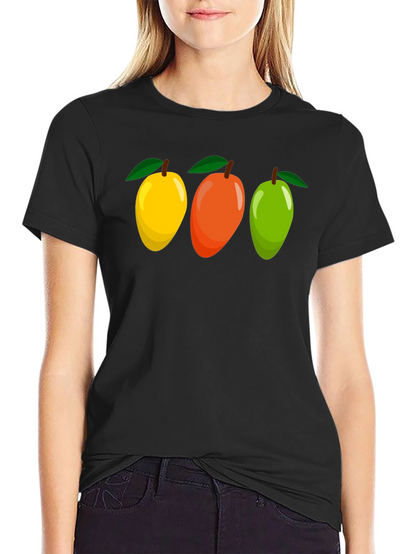 Mango Trio Graphic Tee - Fruit Lovers T-Shirt