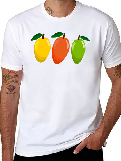 Mango Trio Graphic Tee - Fruit Lovers T-Shirt