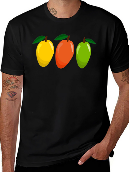 Mango Trio Graphic Tee - Fruit Lovers T-Shirt