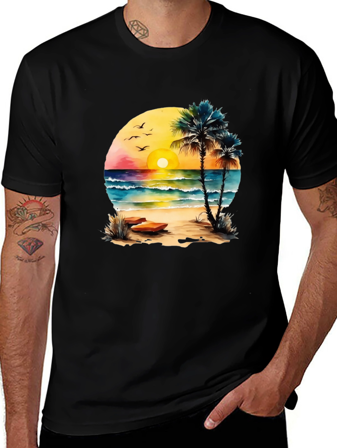 Beach Sunset Graphic Tee