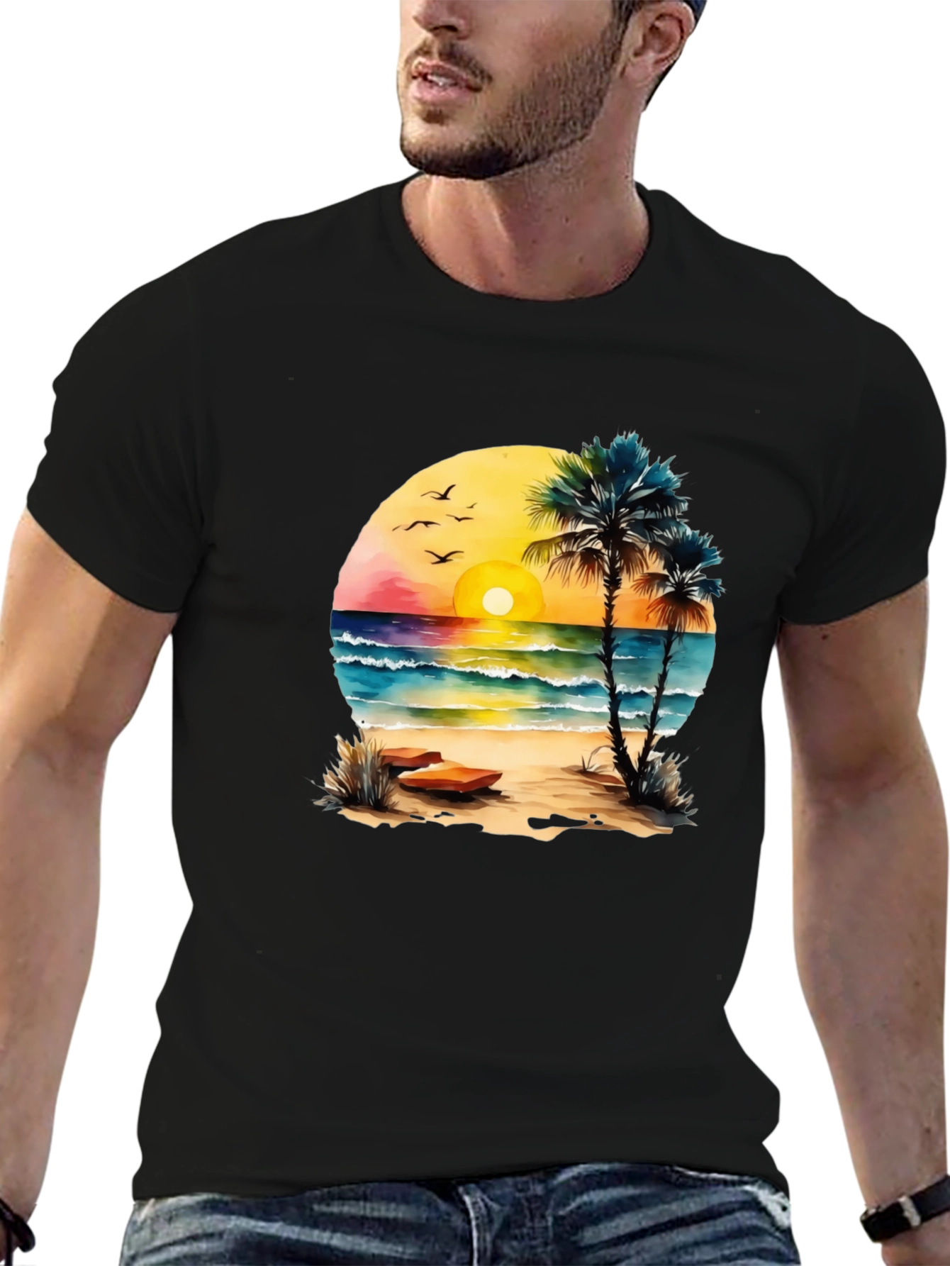 Beach Sunset Graphic Tee