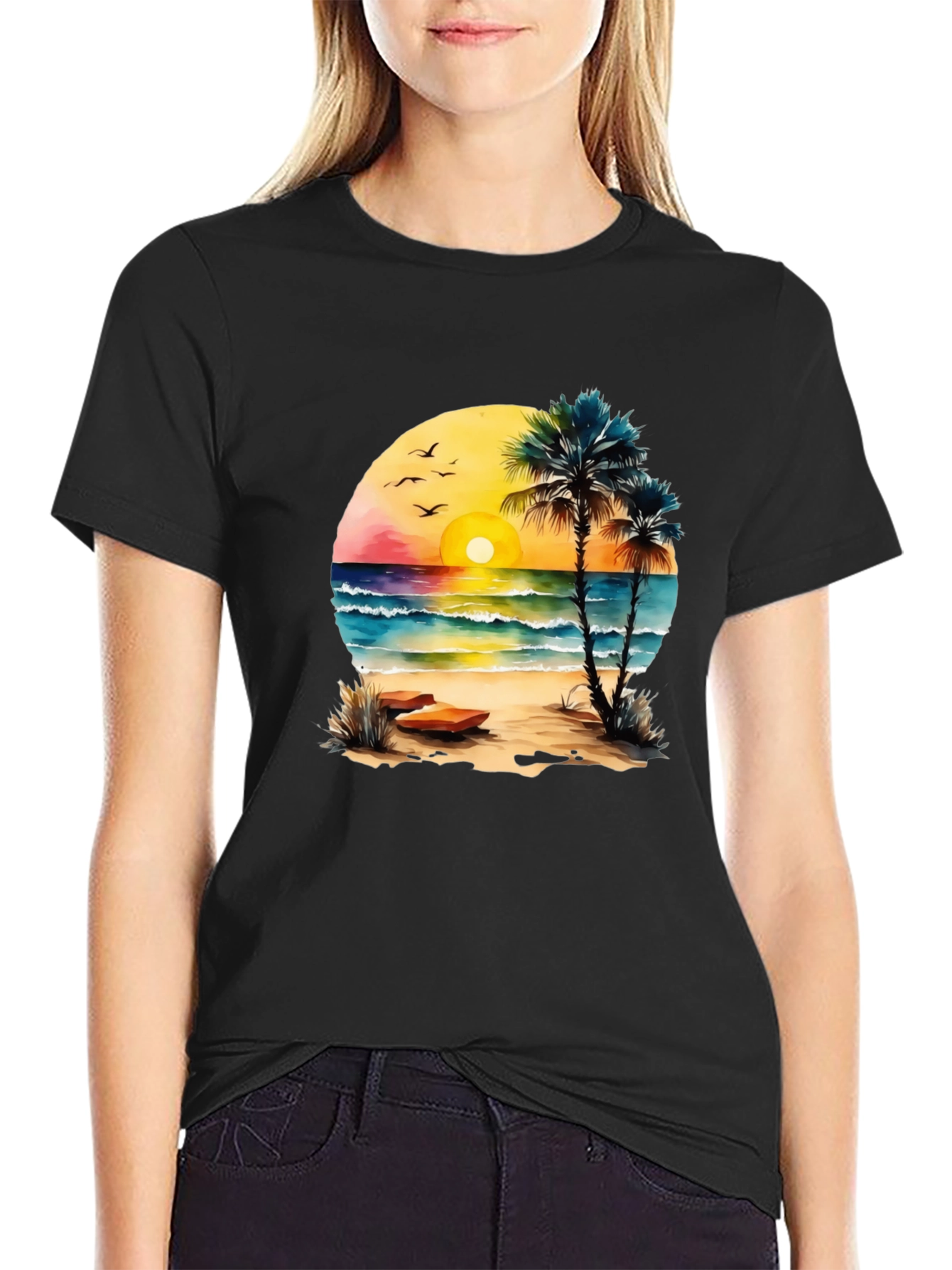 Beach Sunset Graphic Tee