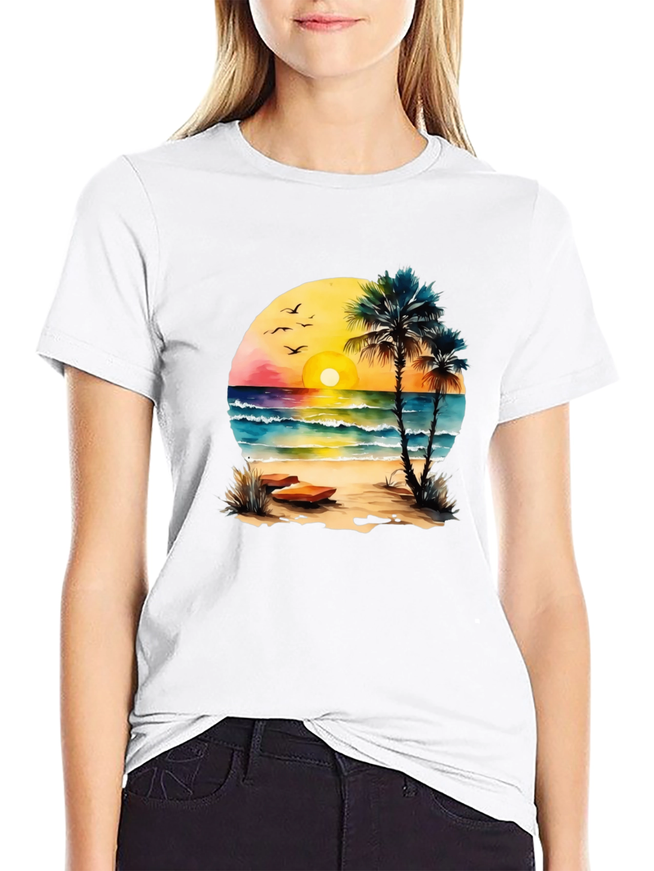Beach Sunset Graphic Tee