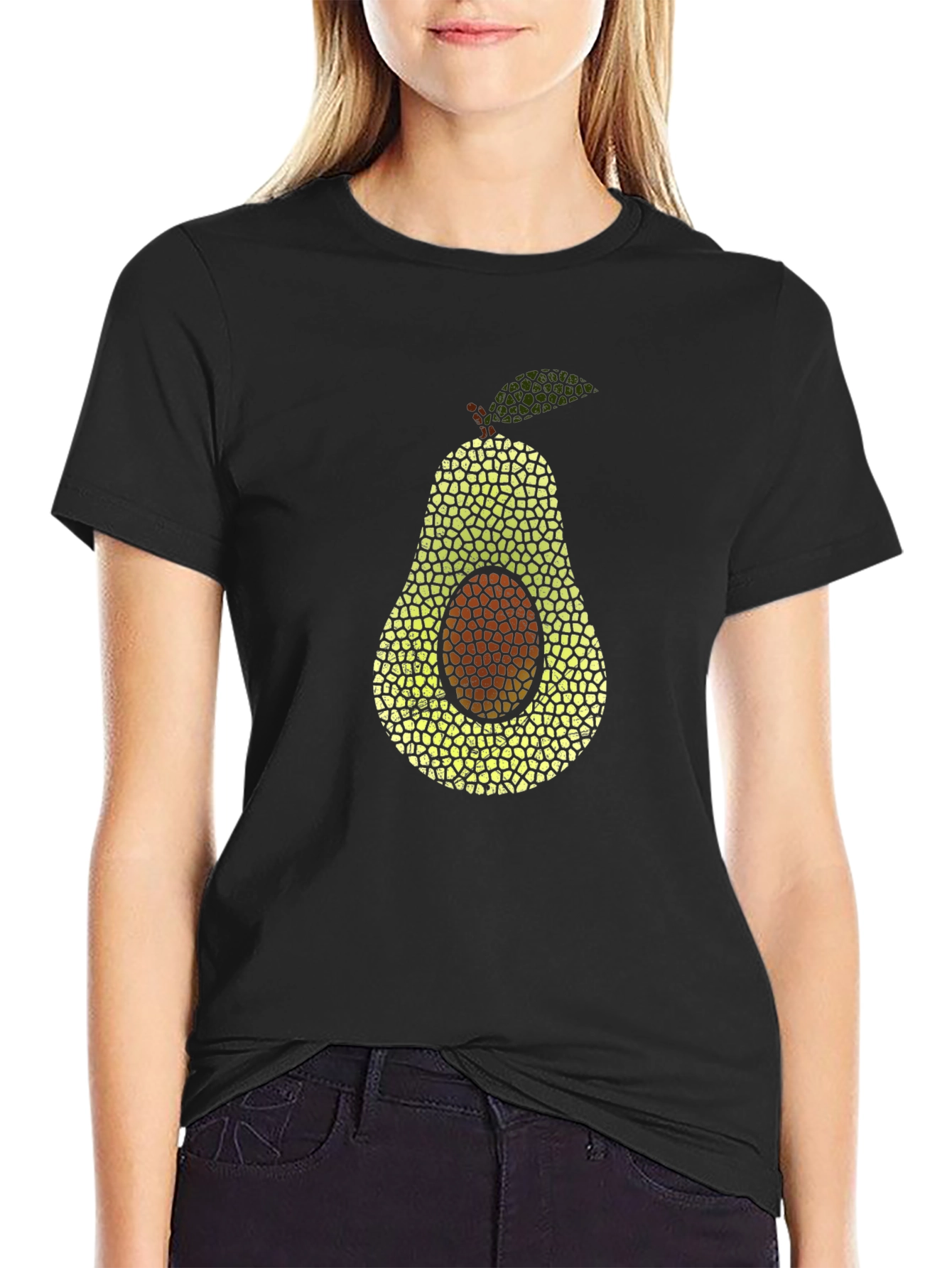 Avocado Mosaic T-Shirt - Unique Graphic Tee