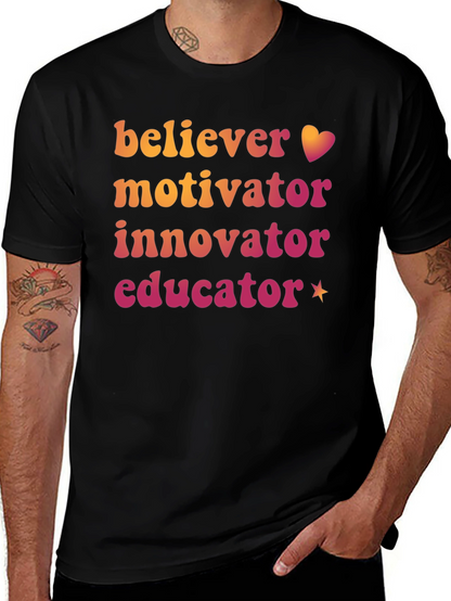 Believer Motivator Innovator Educator Graphic Tee