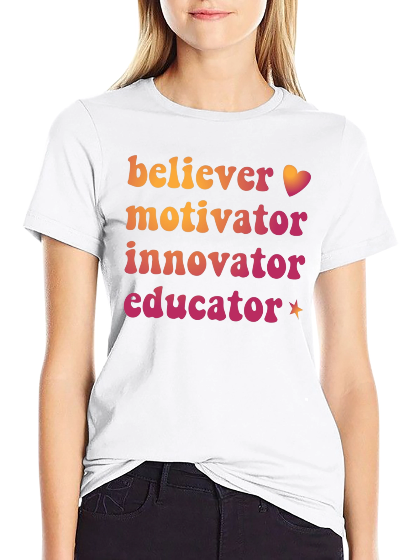 Believer Motivator Innovator Educator Graphic Tee