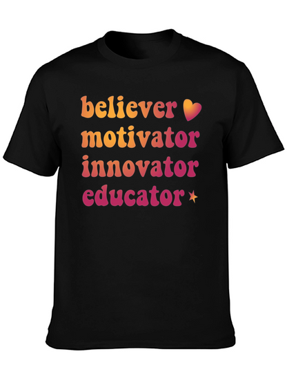 Believer Motivator Innovator Educator Graphic Tee