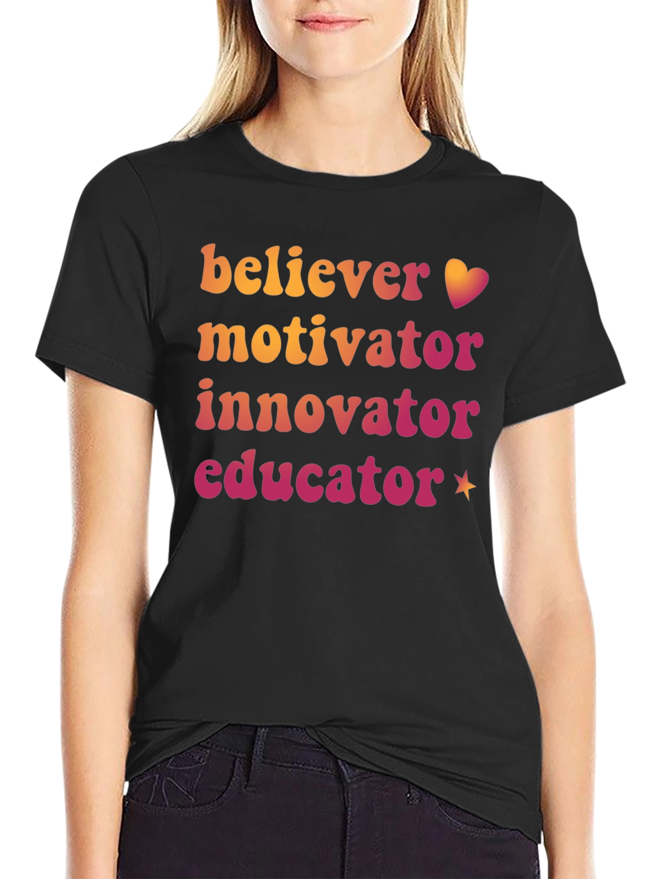 Believer Motivator Innovator Educator Graphic Tee