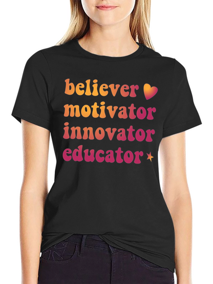 Believer Motivator Innovator Educator Graphic Tee