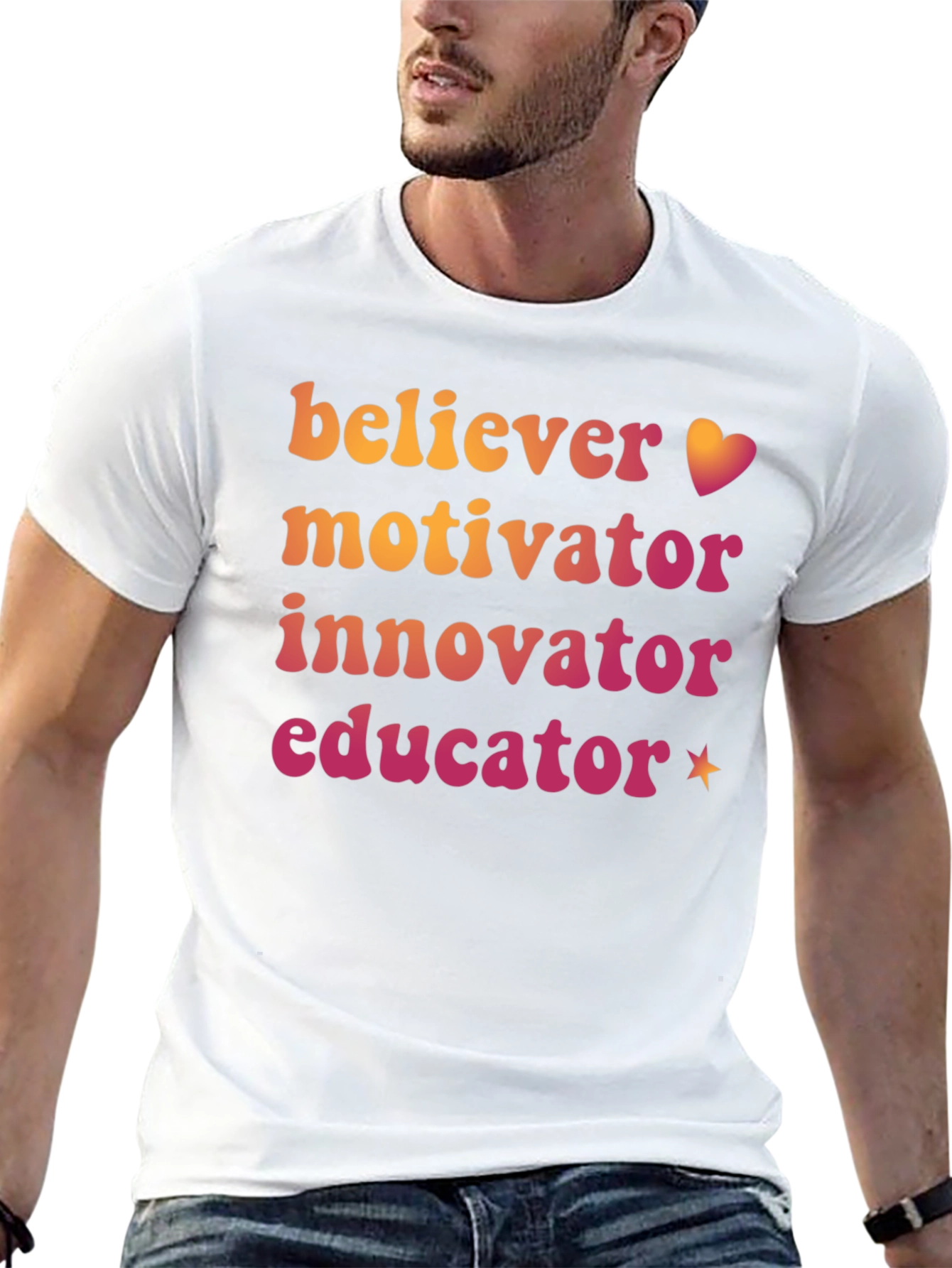 Believer Motivator Innovator Educator Graphic Tee