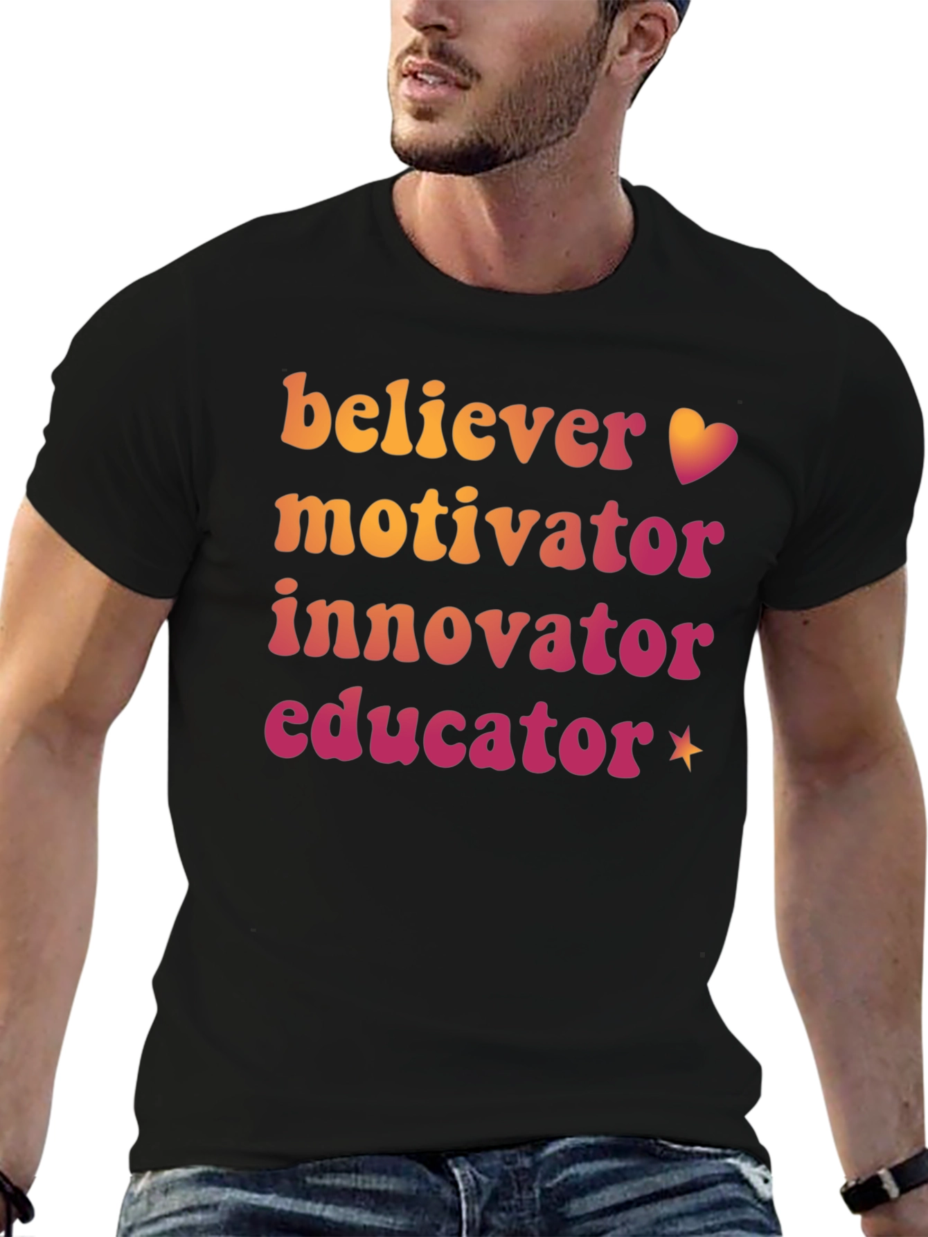 Believer Motivator Innovator Educator Graphic Tee