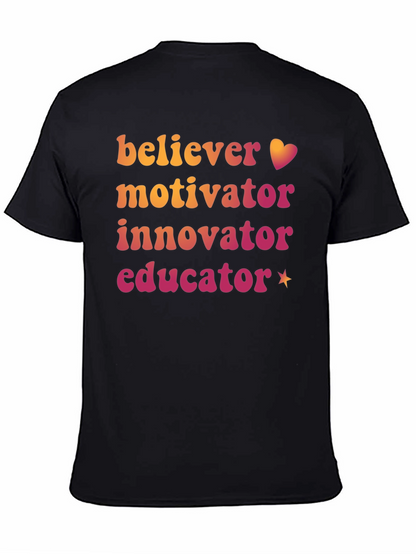 Believer Motivator Innovator Educator Graphic Tee