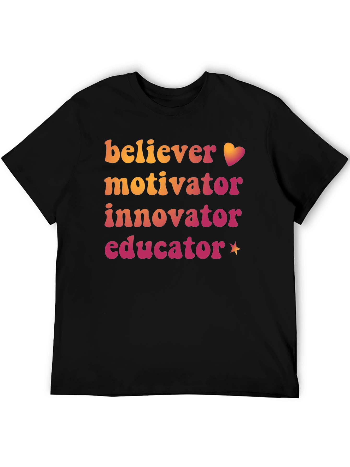 Believer Motivator Innovator Educator Graphic Tee