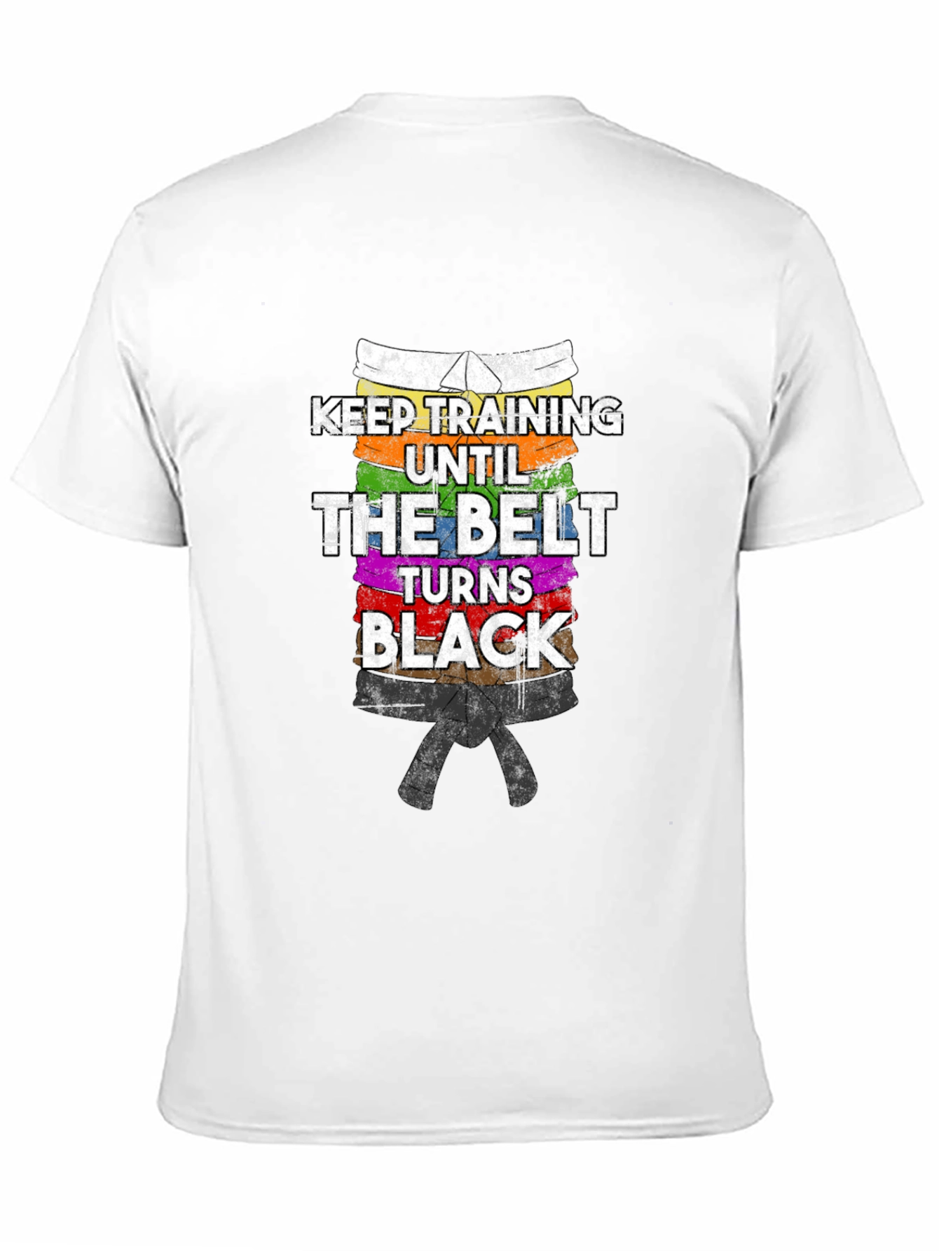 Keep Training Black Belt T-Shirt Martial Arts Karate