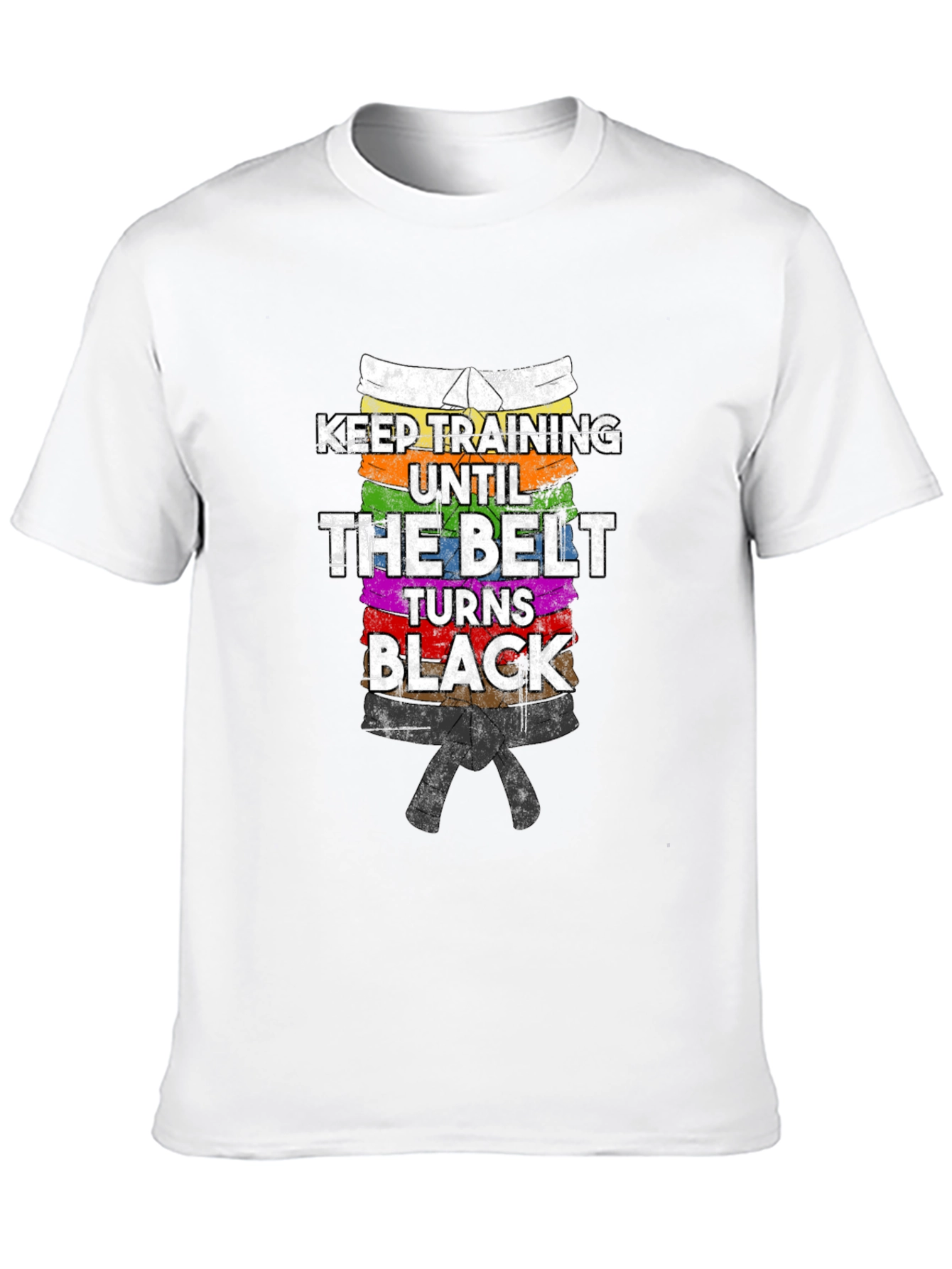 Keep Training Black Belt T-Shirt Martial Arts Karate