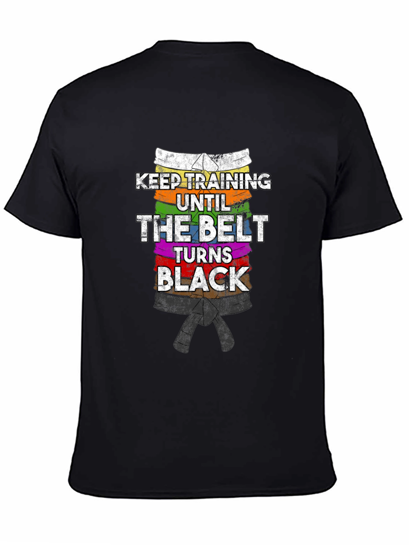 Keep Training Black Belt T-Shirt Martial Arts Karate