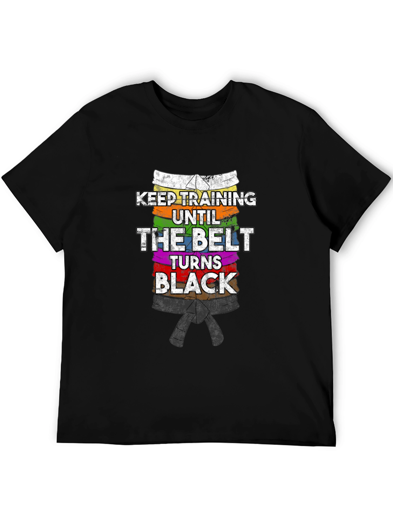 Keep Training Black Belt T-Shirt Martial Arts Karate