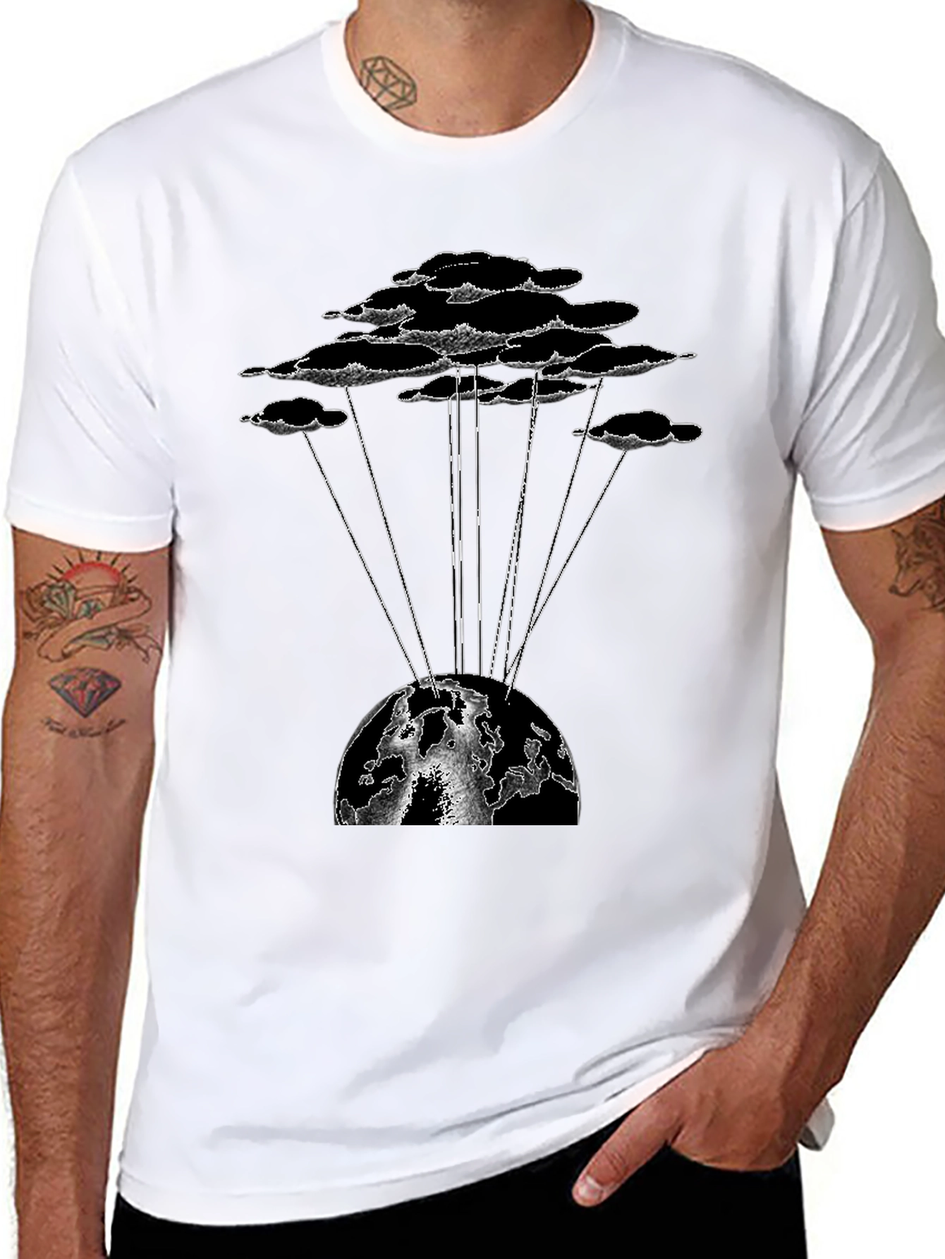 Cloud & Earth Graphic T-Shirt
