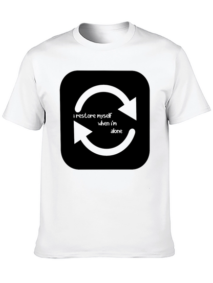 I Restore Myself When Im Alone Black T-Shirt