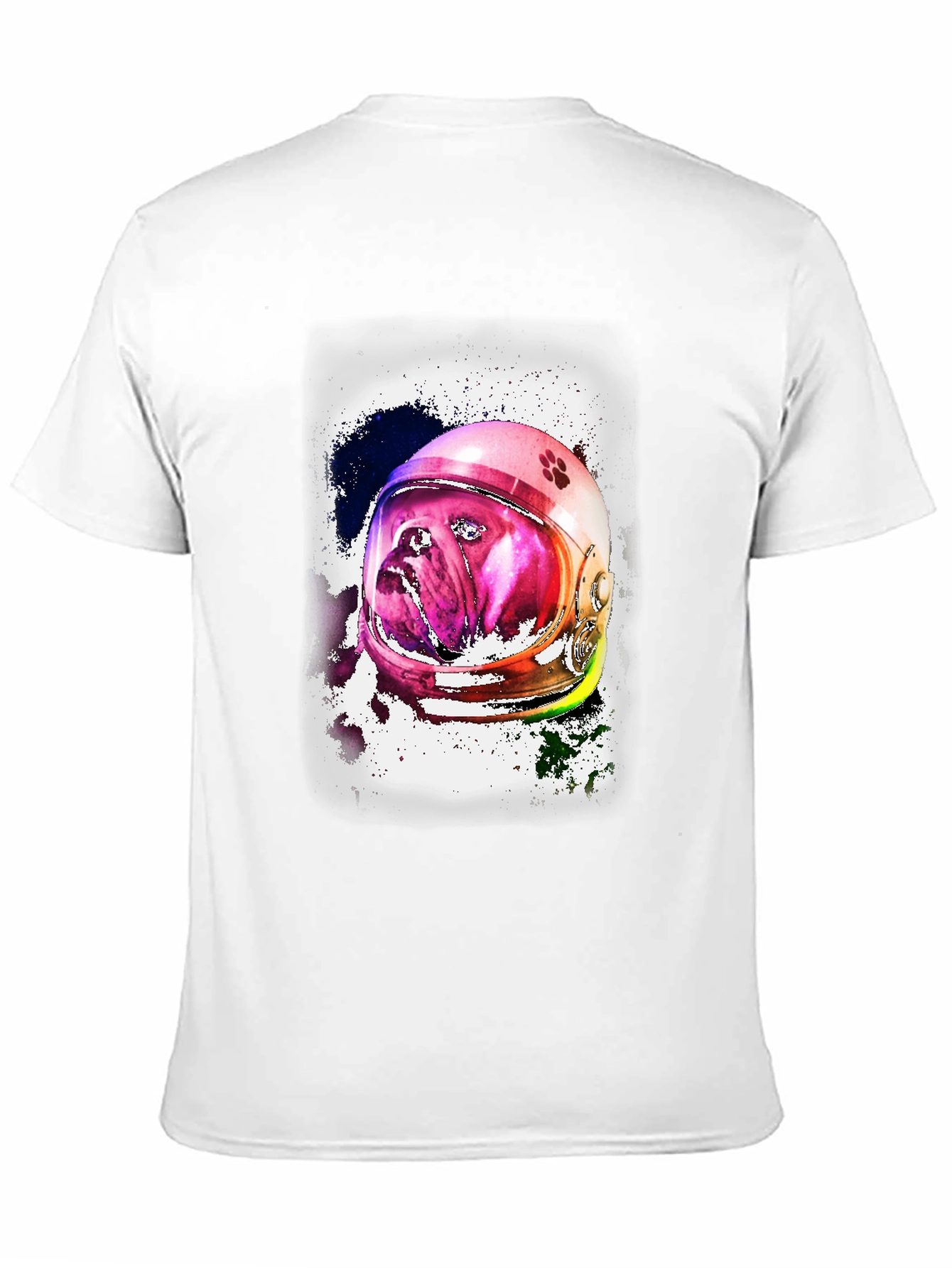 Astronaut Dog Graphic Tee - Unique Space Bulldog T-Shirt