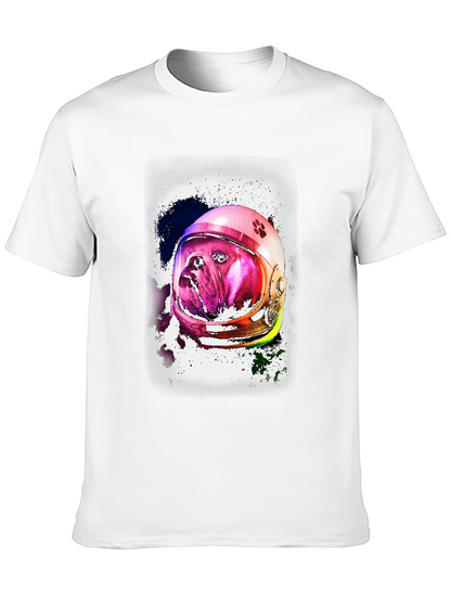 Astronaut Dog Graphic Tee - Unique Space Bulldog T-Shirt