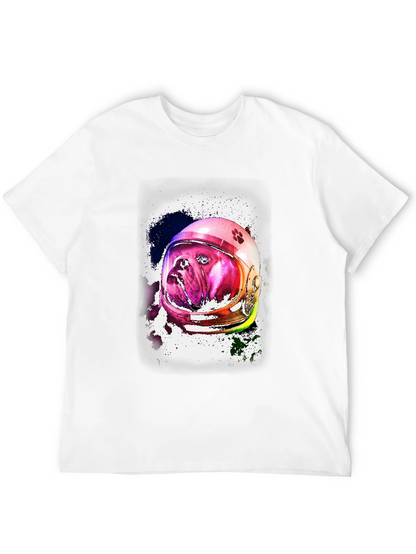 Astronaut Dog Graphic Tee - Unique Space Bulldog T-Shirt