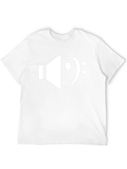 Music Lover T-Shirt: Bass Clef & Speaker Design