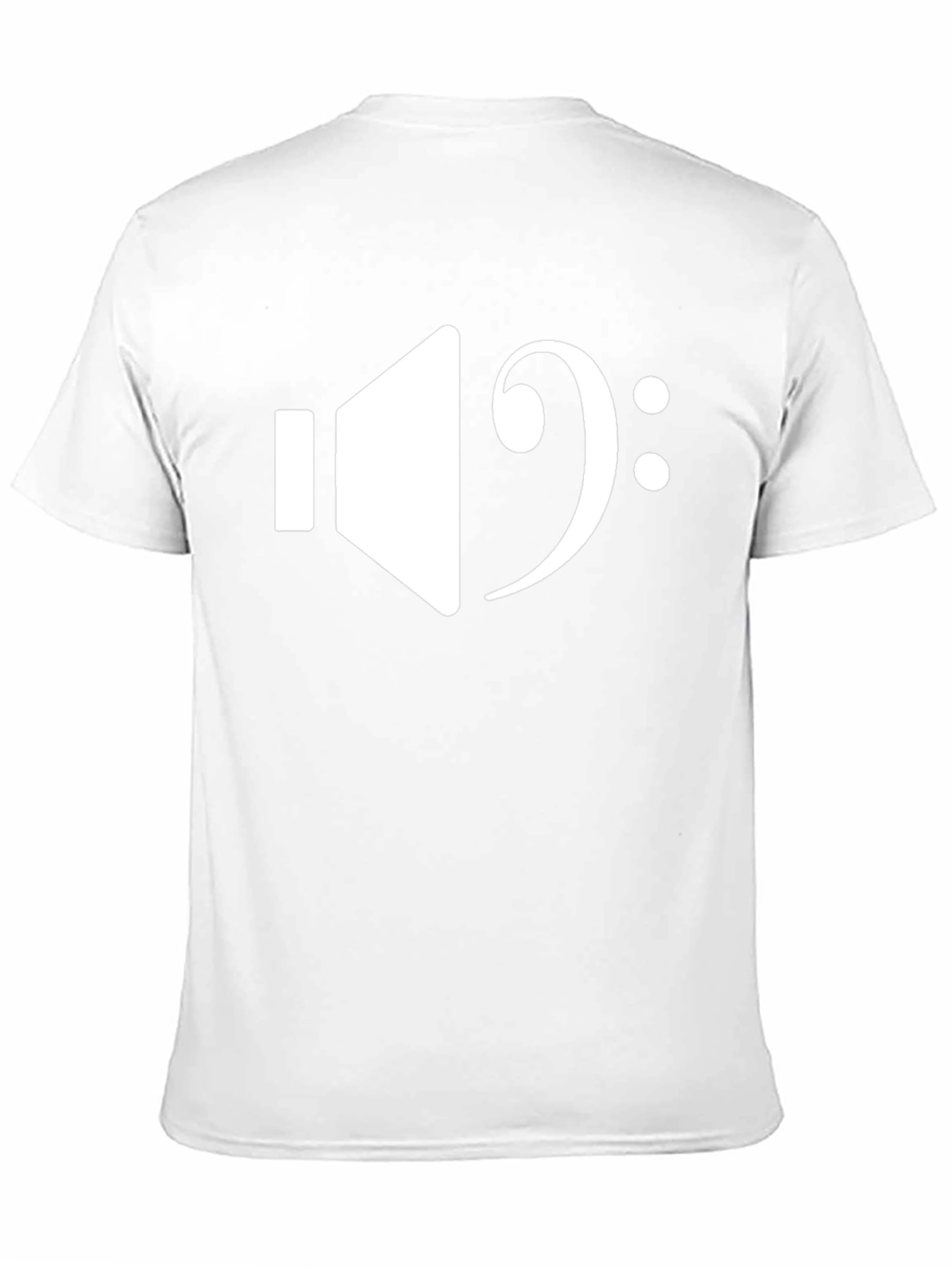 Music Lover T-Shirt: Bass Clef & Speaker Design