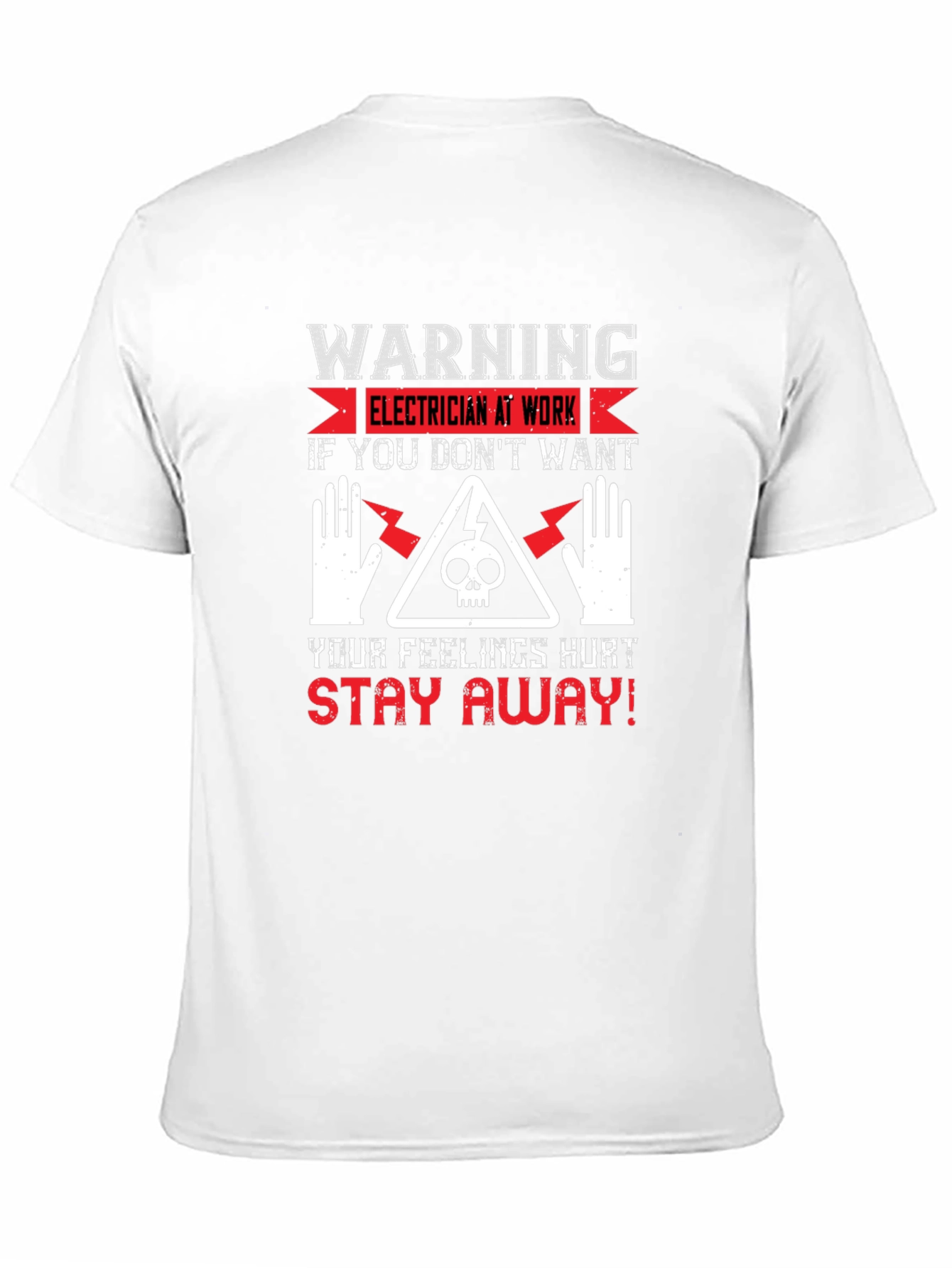 Warning Electrician At Work Graphic T-Shirt