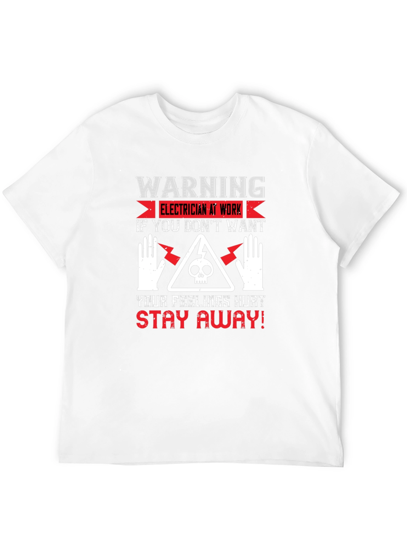 Warning Electrician At Work Graphic T-Shirt