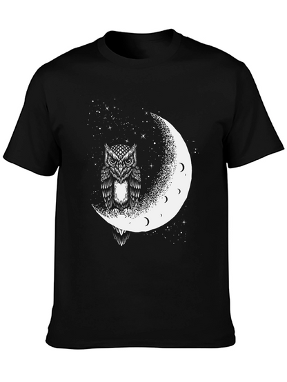 Owl Moon Black T-Shirt